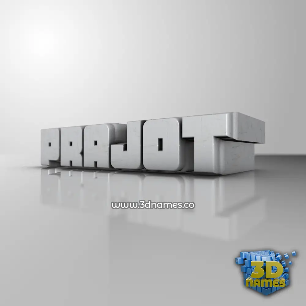 prajot in White Metro style - 3D name wallpaper