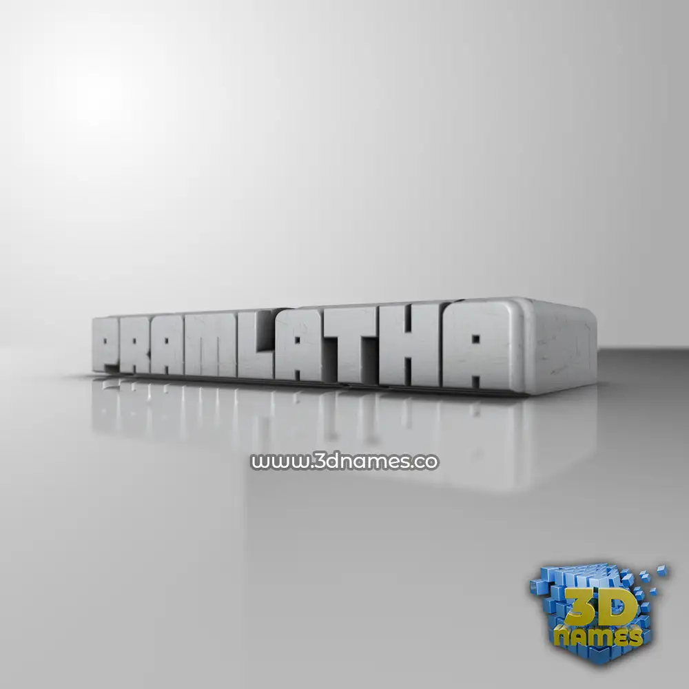 pramlatha in White Metro style - 3D name wallpaper