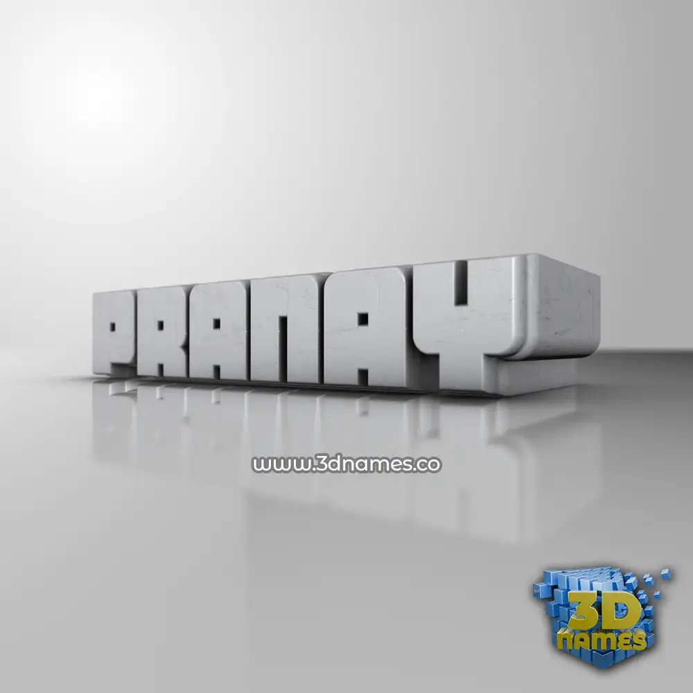 pranay in White Metro style - 3D name wallpaper
