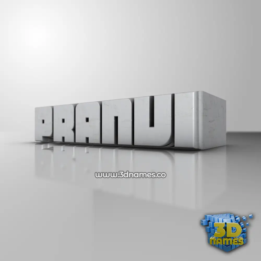 pranvi in White Metro style - 3D name wallpaper