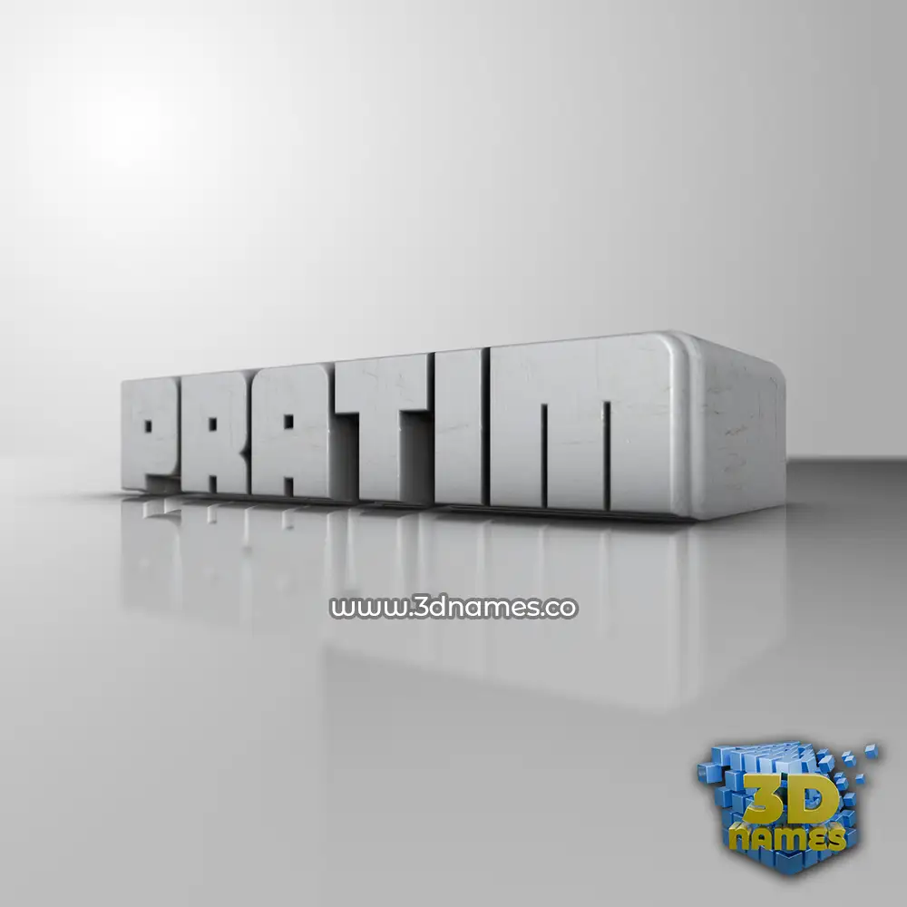 pratim in White Metro style - 3D name wallpaper