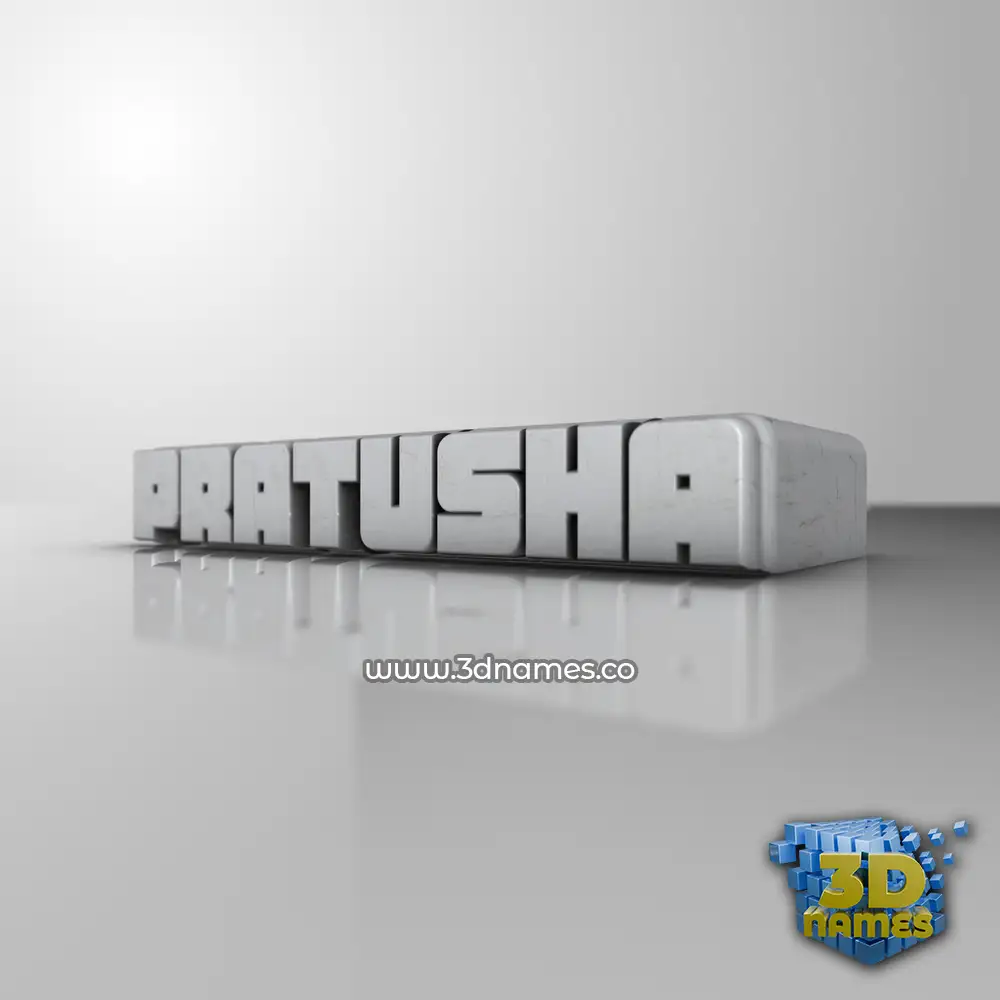 pratusha in White Metro style - 3D name wallpaper