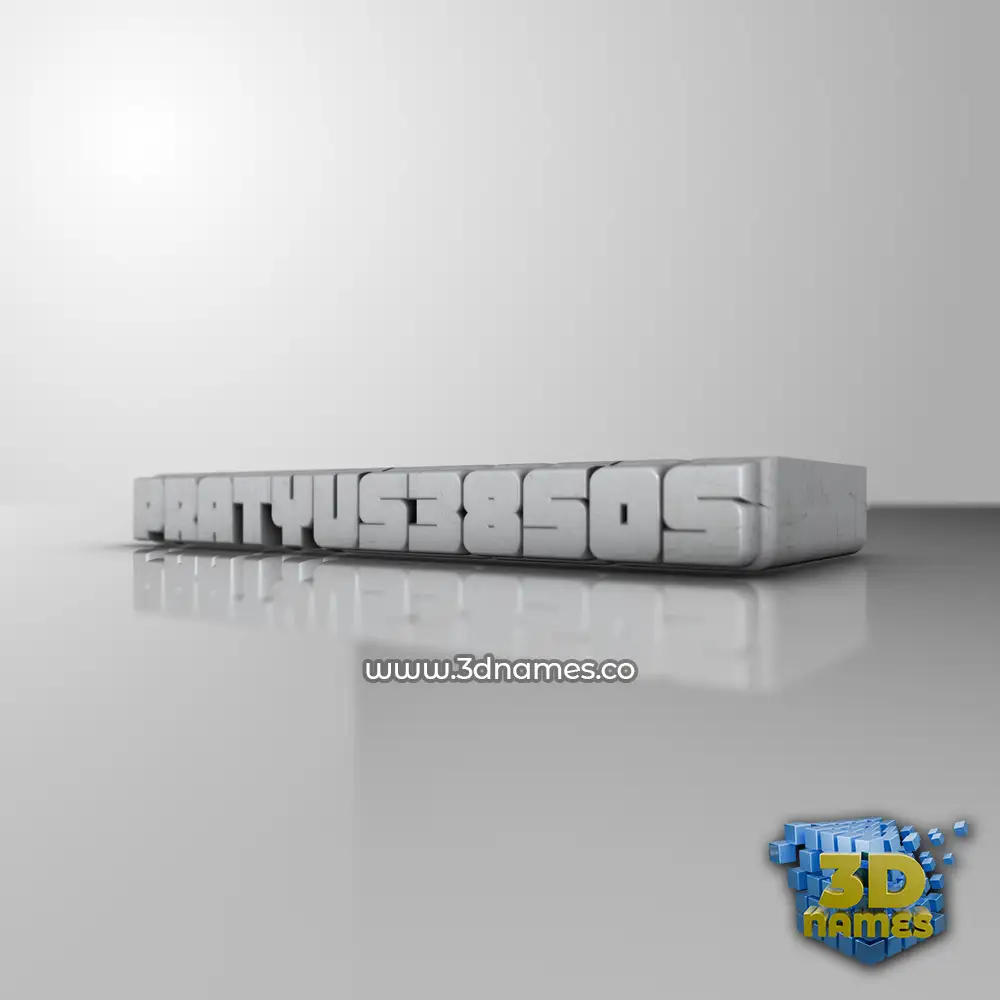 pratyus3850s in White Metro style - 3D name wallpaper
