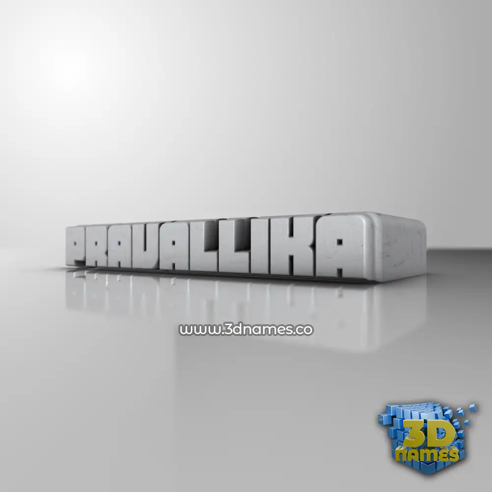 pravallika in White Metro style - 3D name wallpaper