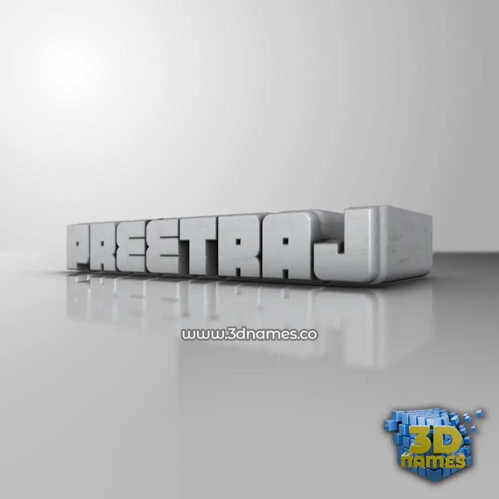 preetraj in White Metro style - 3D name wallpaper