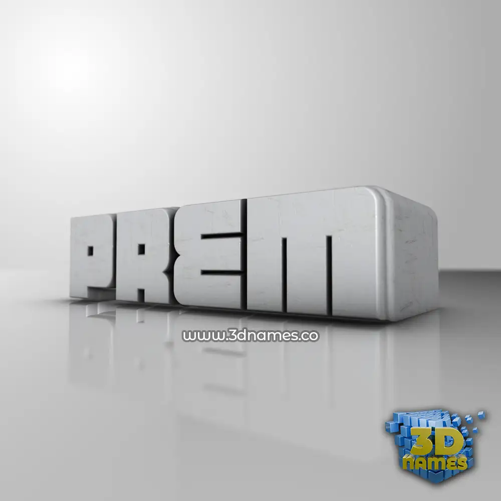prem in White Metro style - 3D name wallpaper