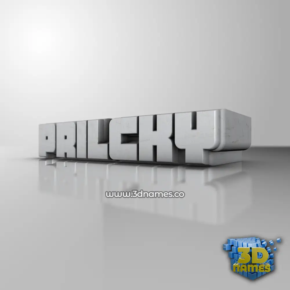 prilcky in White Metro style - 3D name wallpaper