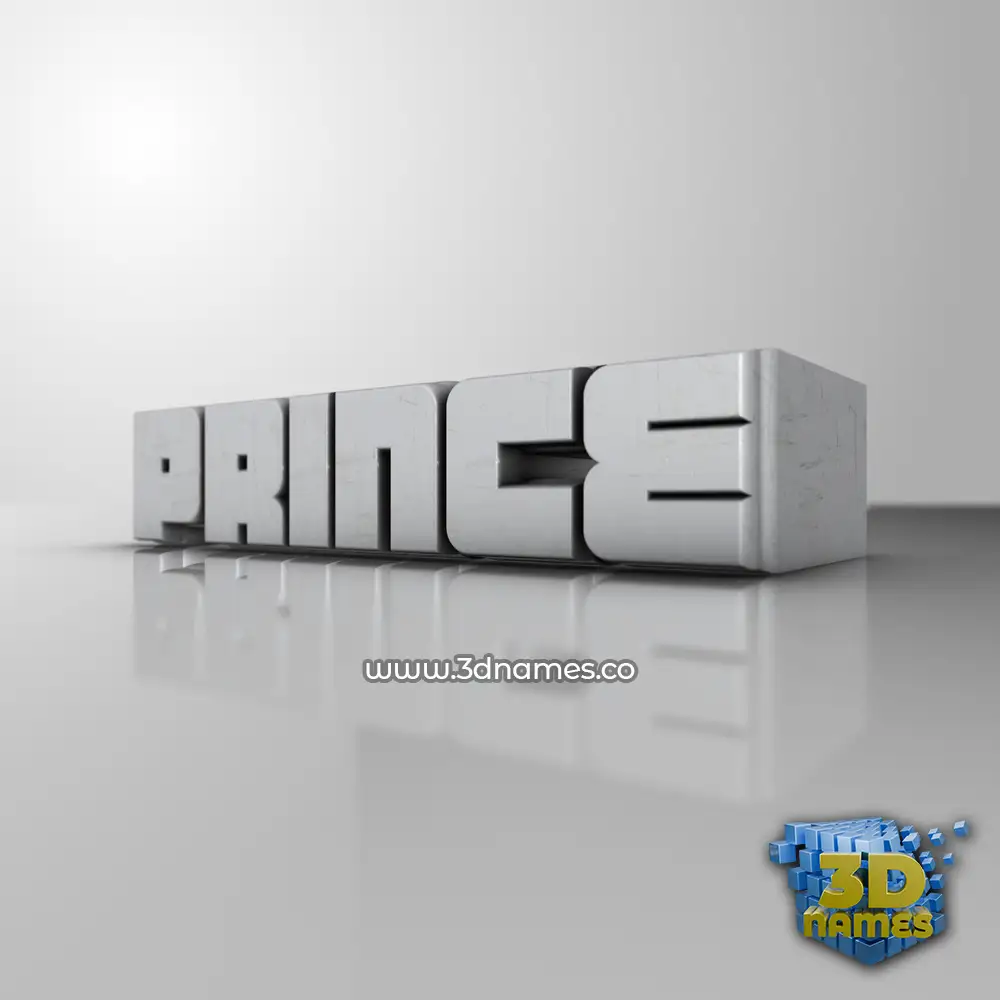 prince in White Metro style - 3D name wallpaper