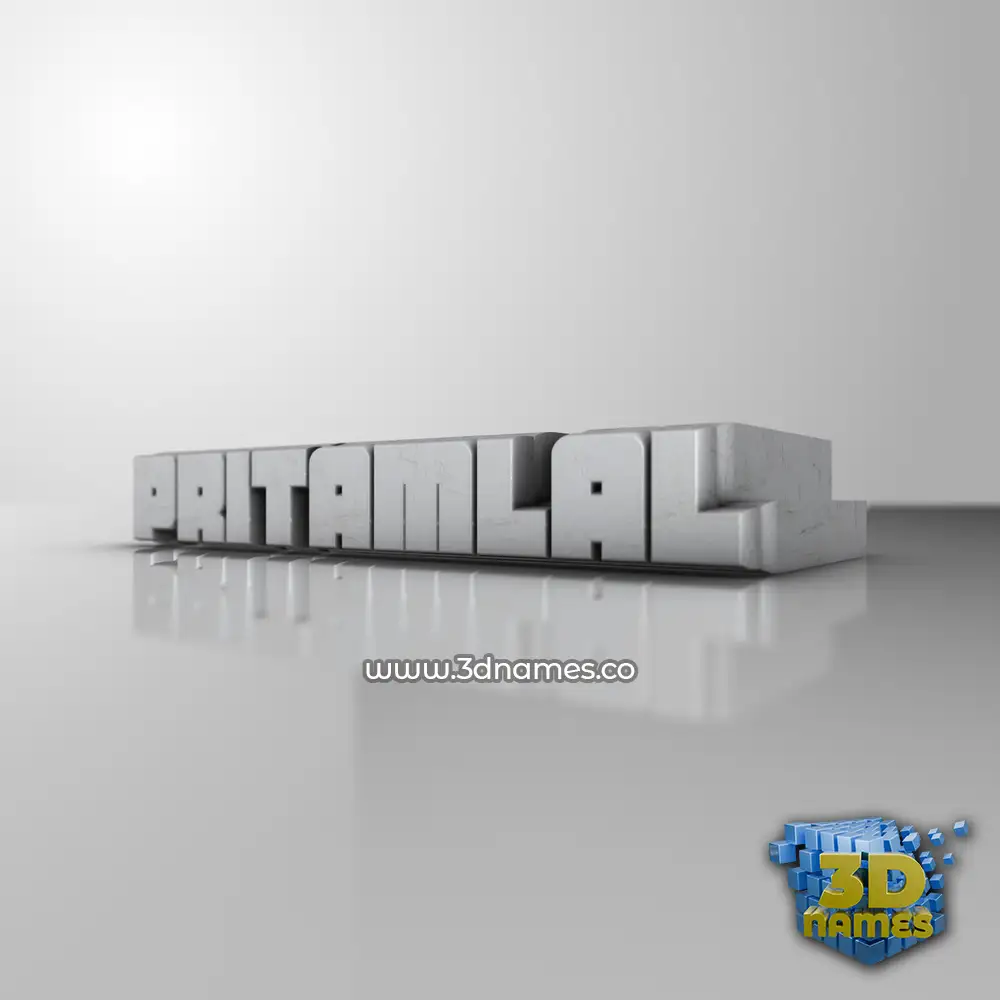 pritamlal in White Metro style - 3D name wallpaper