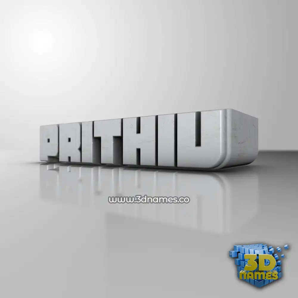 prithiv in White Metro style - 3D name wallpaper