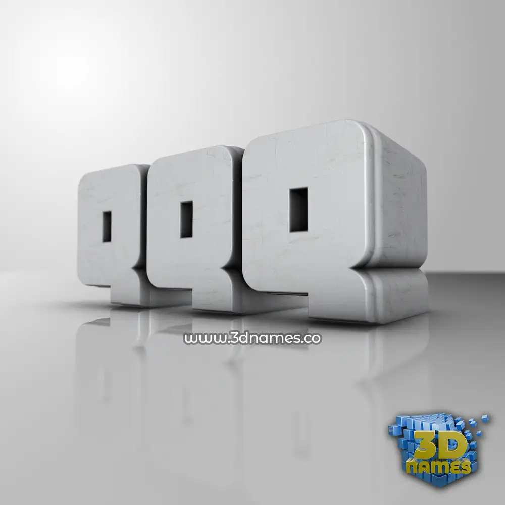 qqq in White Metro style - 3D name wallpaper