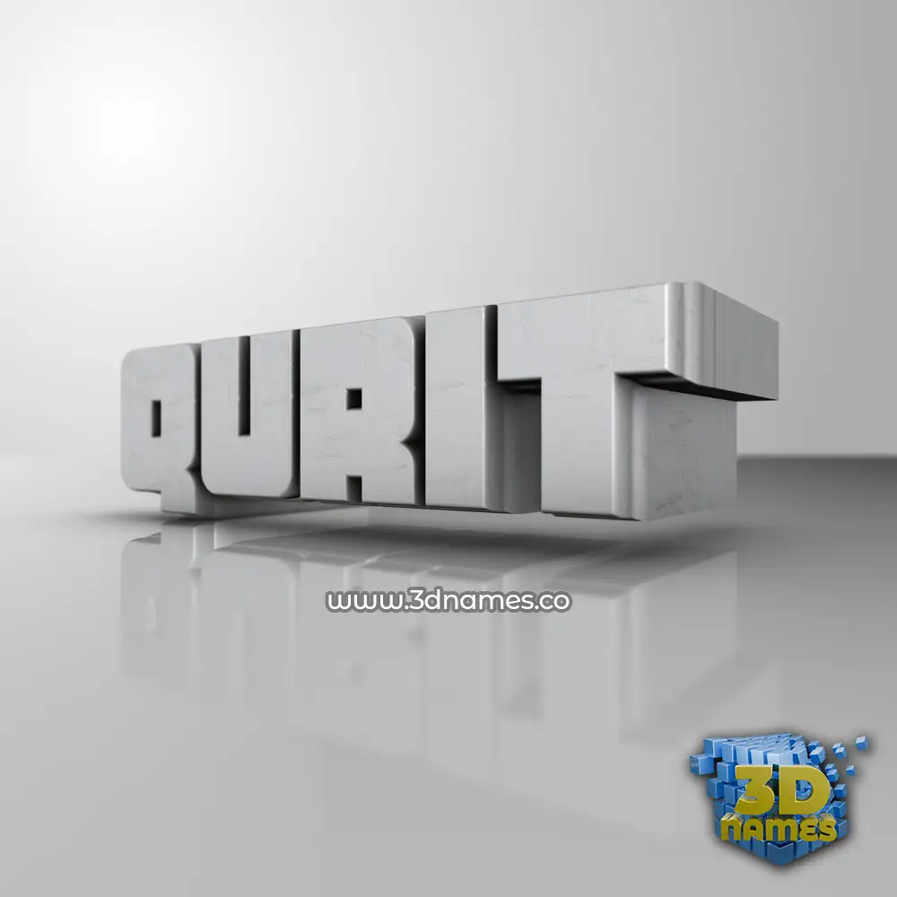 qurit in White Metro style - 3D name wallpaper