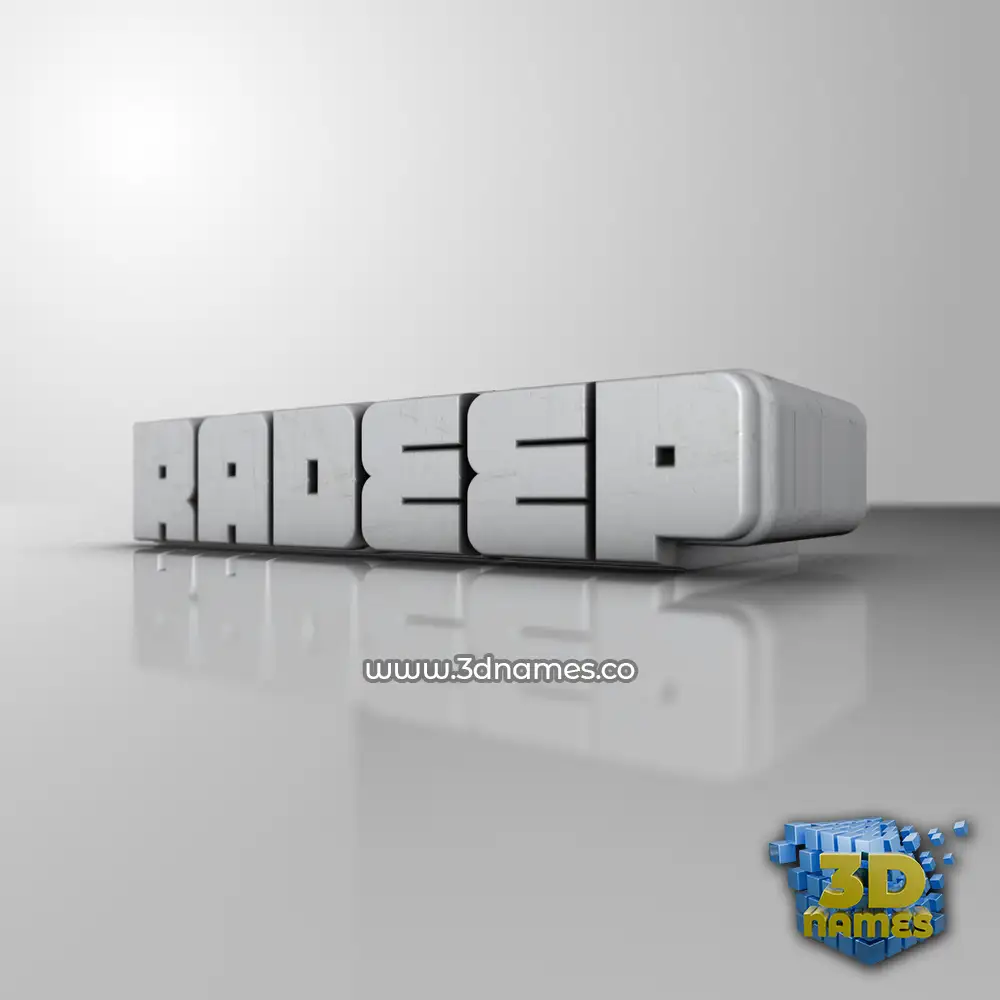 radeep in White Metro style - 3D name wallpaper