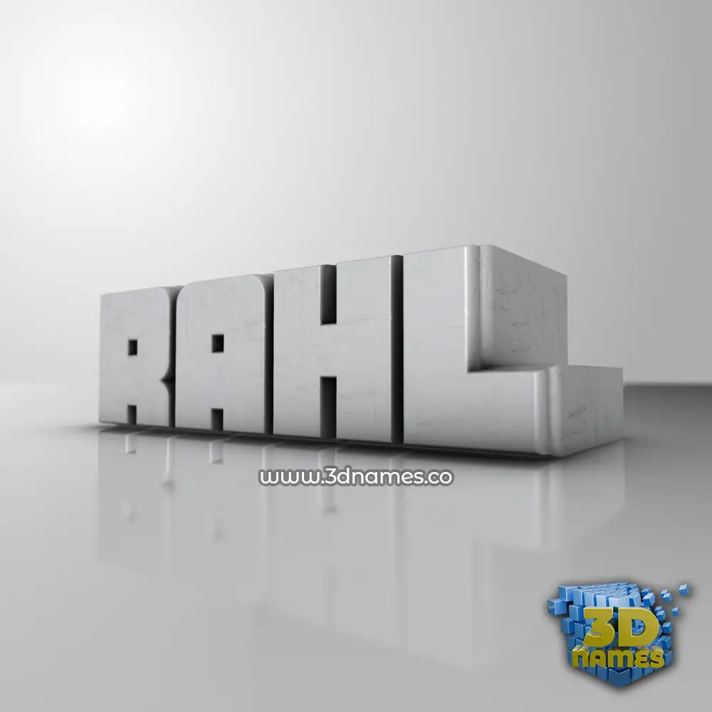 rahl in White Metro style - 3D name wallpaper