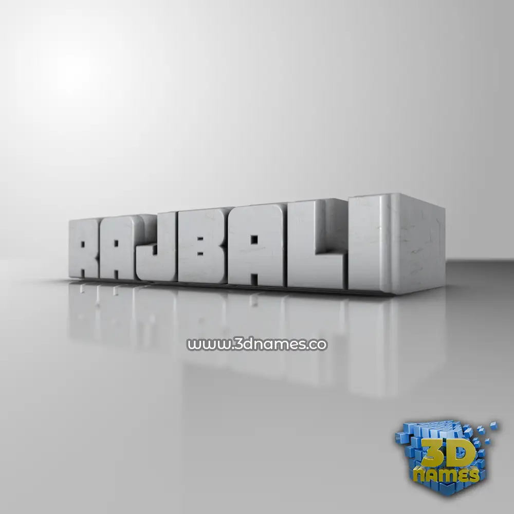 rajbali in White Metro style - 3D name wallpaper