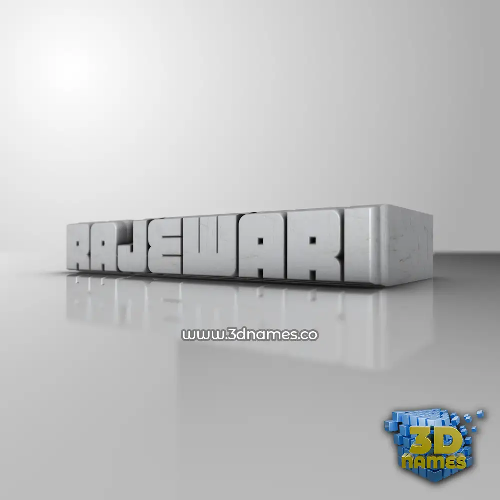rajewari in White Metro style - 3D name wallpaper