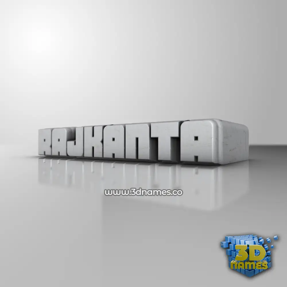 rajkanta in White Metro style - 3D name wallpaper