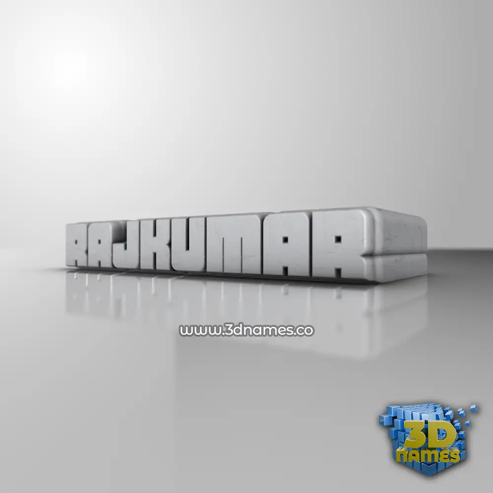rajkumar in White Metro style - 3D name wallpaper