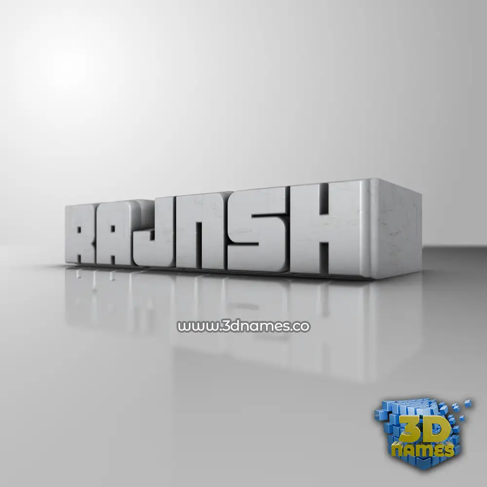 rajnsh in White Metro style - 3D name wallpaper
