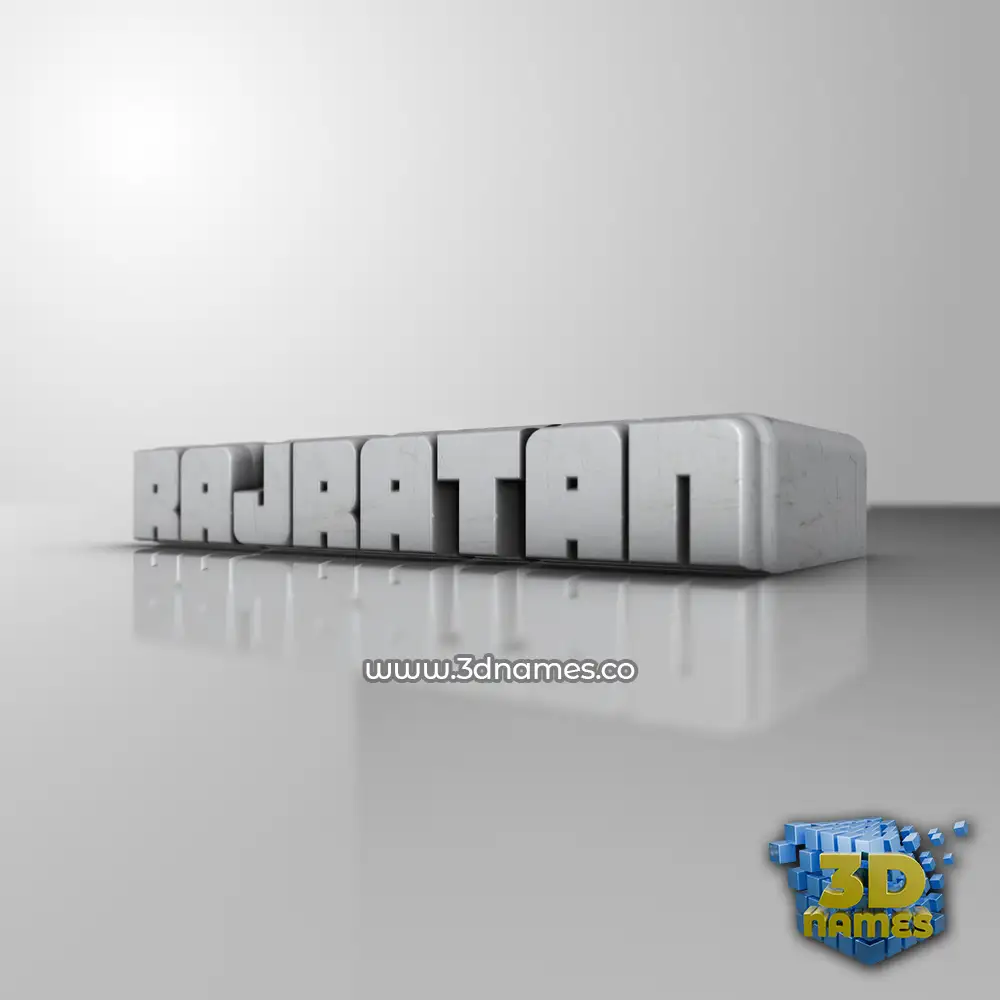 rajratan in White Metro style - 3D name wallpaper