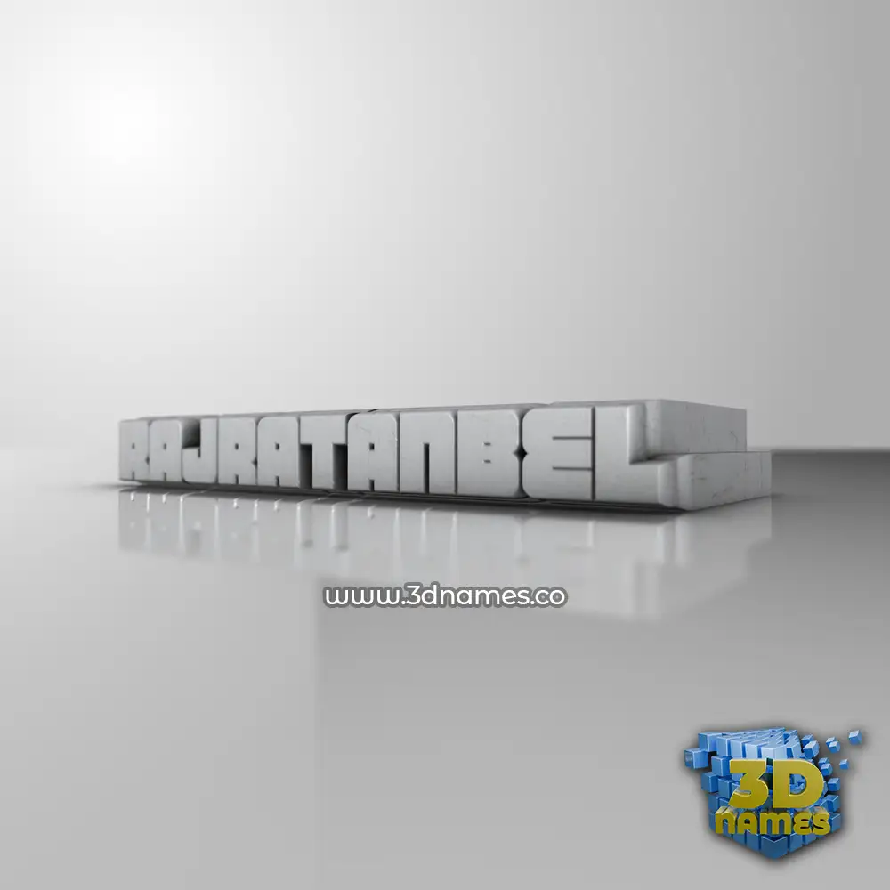 rajratanbel in White Metro style - 3D name wallpaper