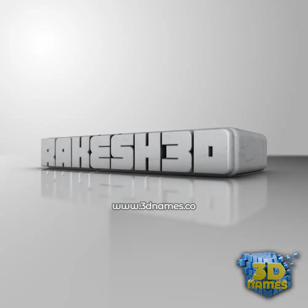 rakesh3d in White Metro style - 3D name wallpaper