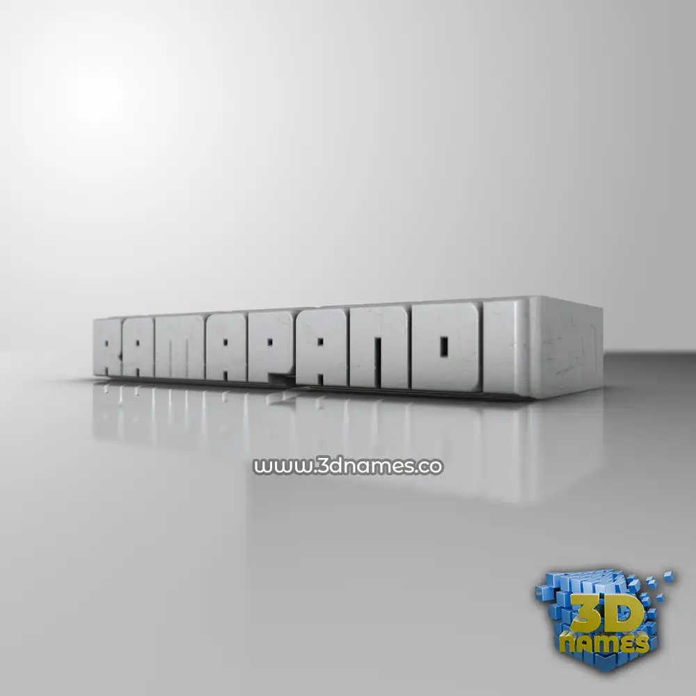 ramapandi in White Metro style - 3D name wallpaper