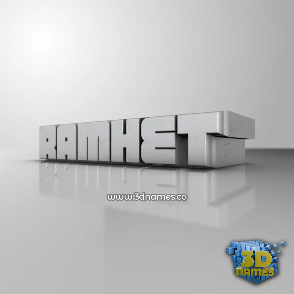 ramhet in White Metro style - 3D name wallpaper