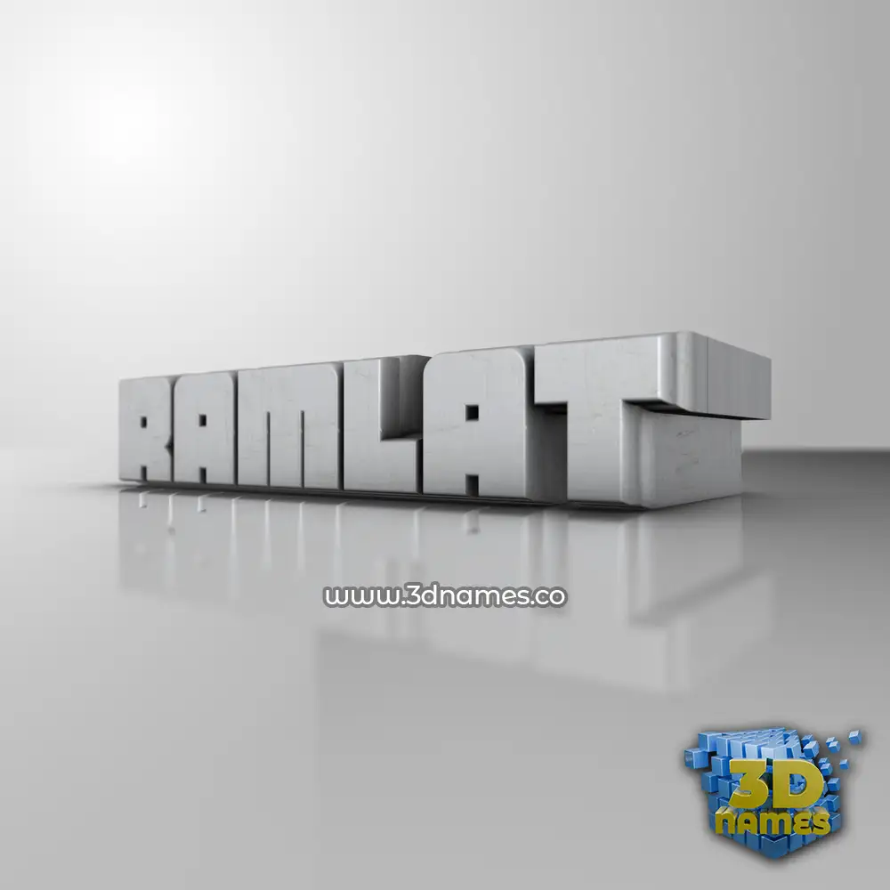 ramlat in White Metro style - 3D name wallpaper