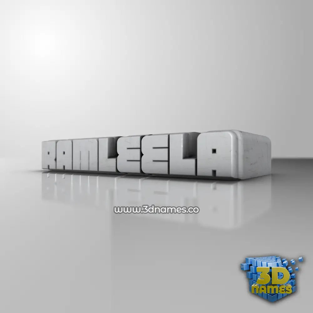 ramleela in White Metro style - 3D name wallpaper