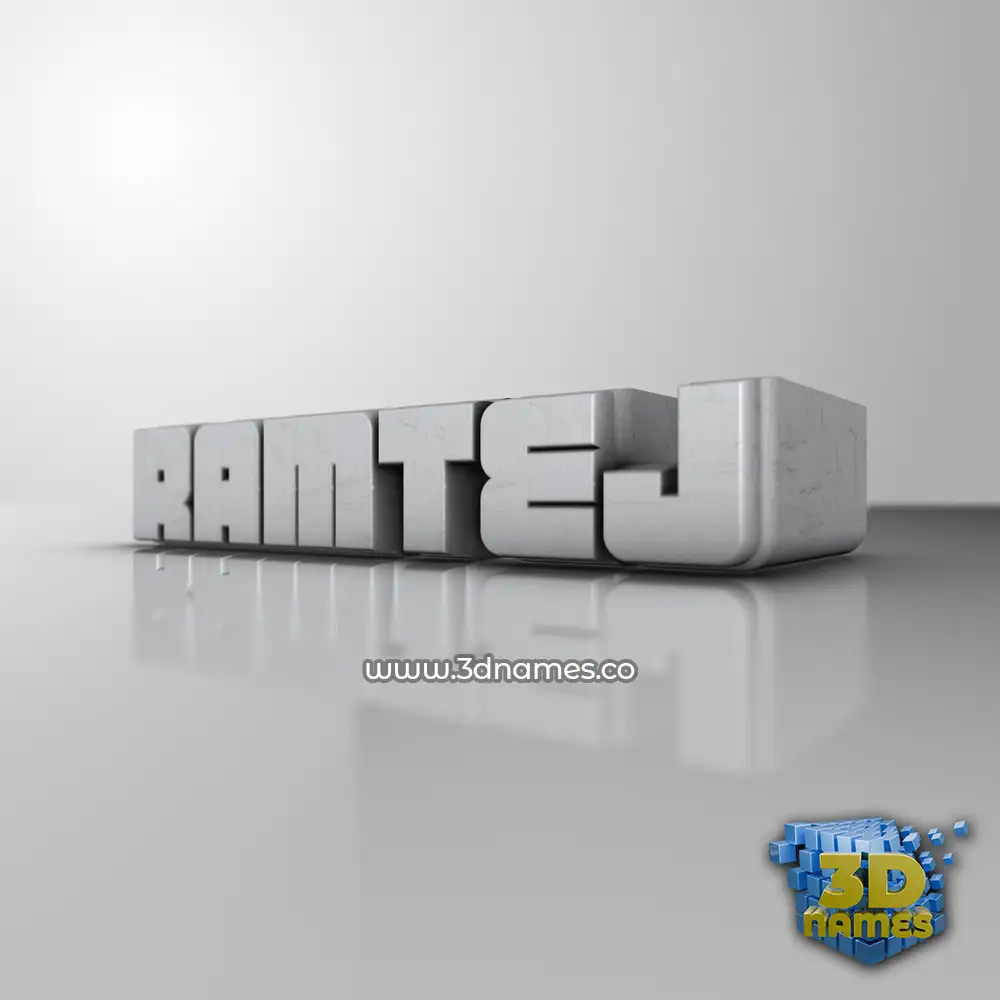ramtej in White Metro style - 3D name wallpaper