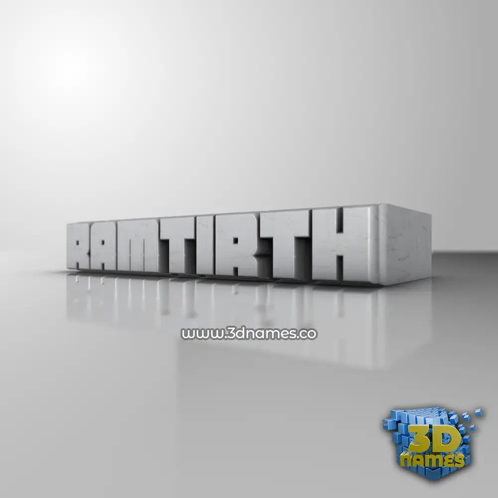 ramtirth in White Metro style - 3D name wallpaper