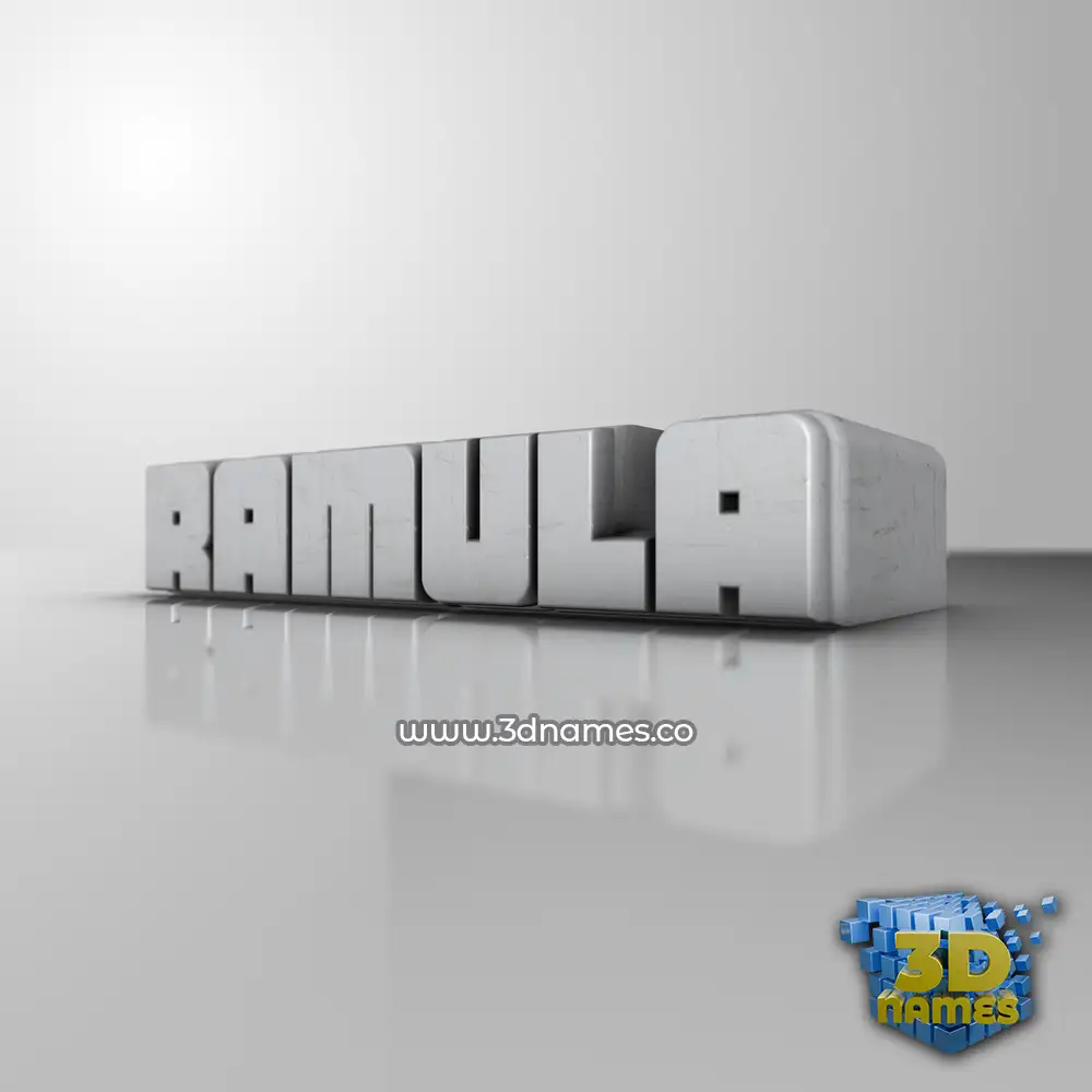 ramula in White Metro style - 3D name wallpaper
