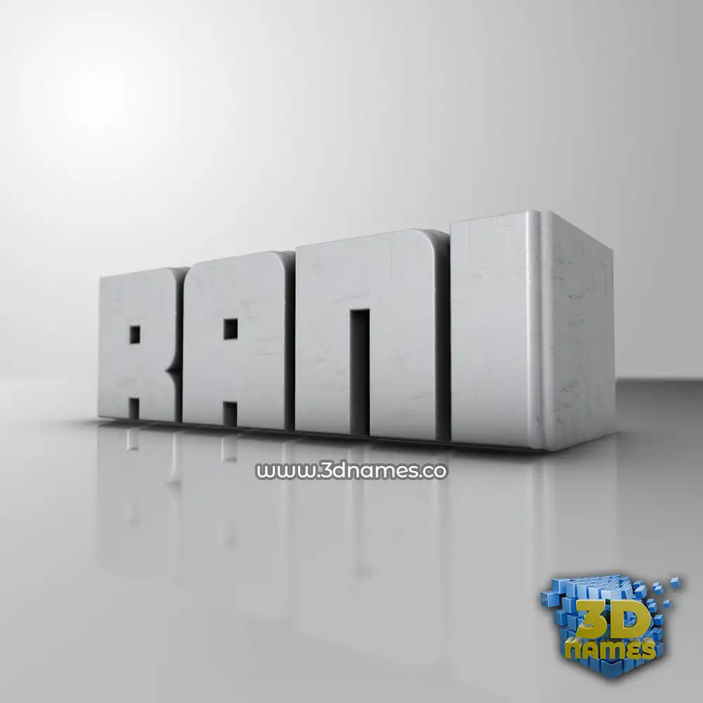 rani in White Metro style - 3D name wallpaper