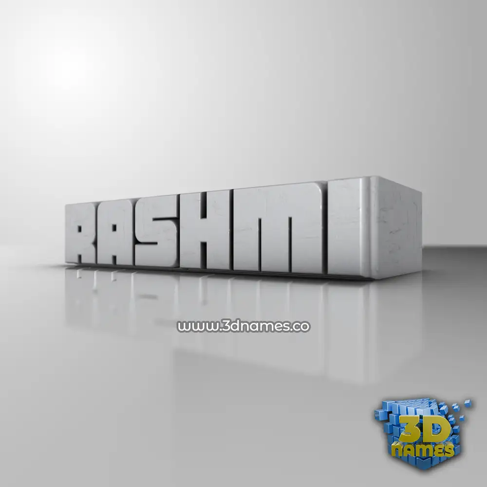 rashmi in White Metro style - 3D name wallpaper