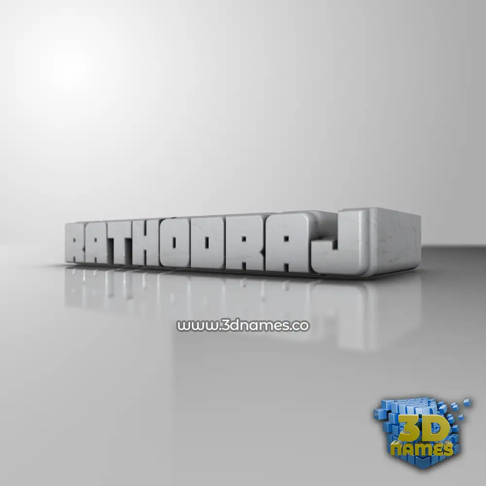 rathodraj in White Metro style - 3D name wallpaper