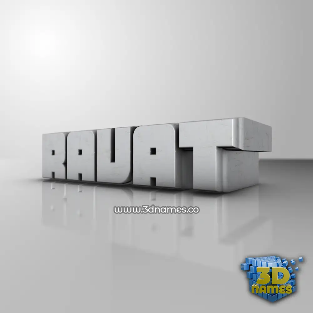 ravat in White Metro style - 3D name wallpaper