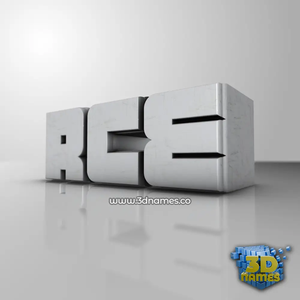 rce in White Metro style - 3D name wallpaper