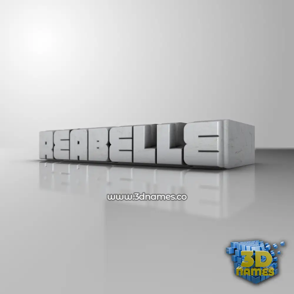 reabelle in White Metro style - 3D name wallpaper