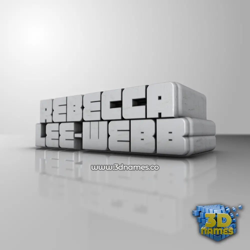 rebecca lee-webb in White Metro style - 3D name wallpaper