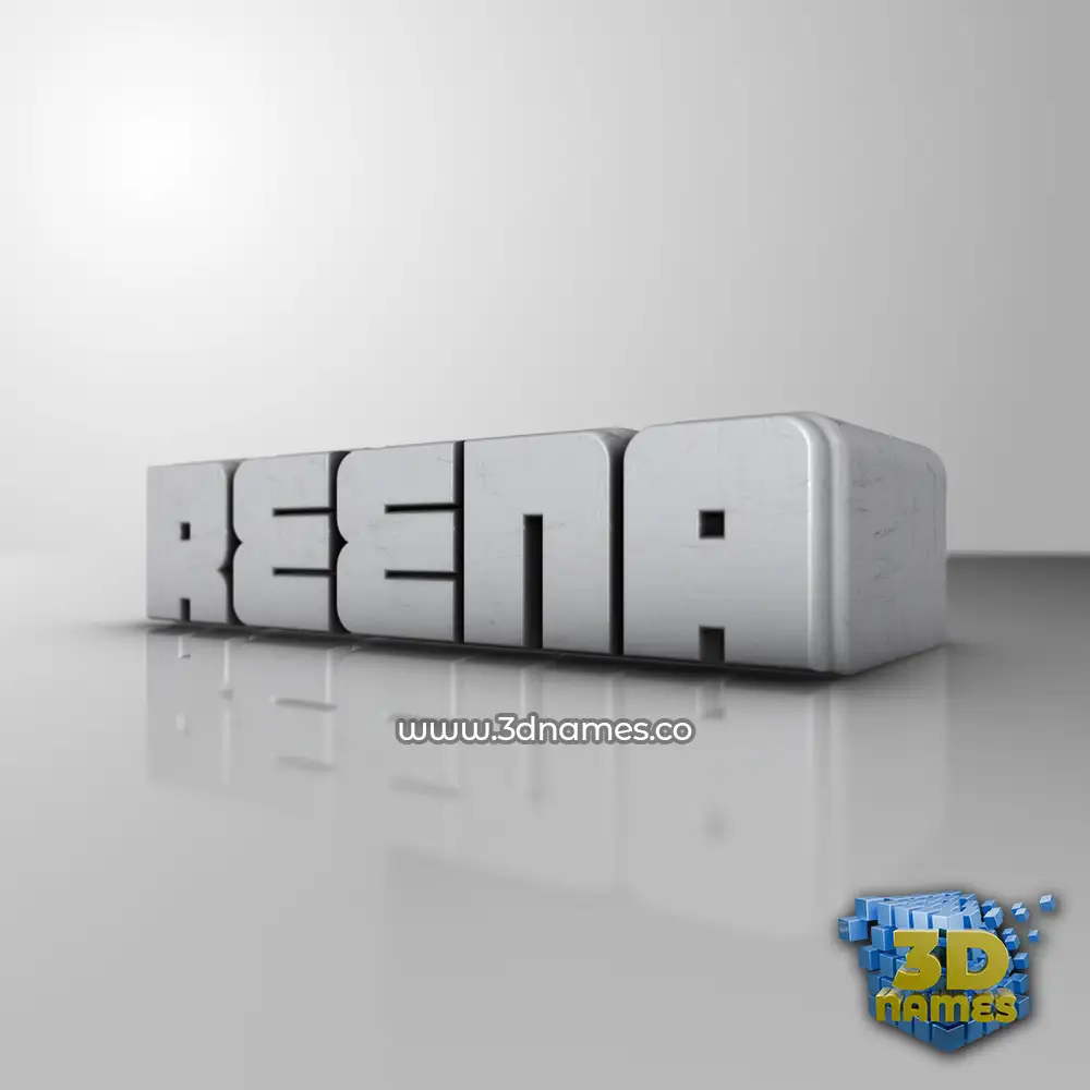 reena in White Metro style - 3D name wallpaper