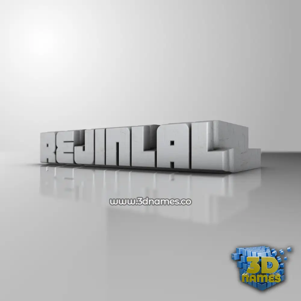 rejinlal in White Metro style - 3D name wallpaper