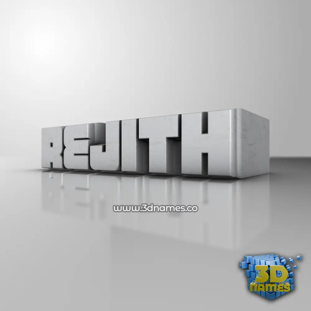 rejith in White Metro style - 3D name wallpaper