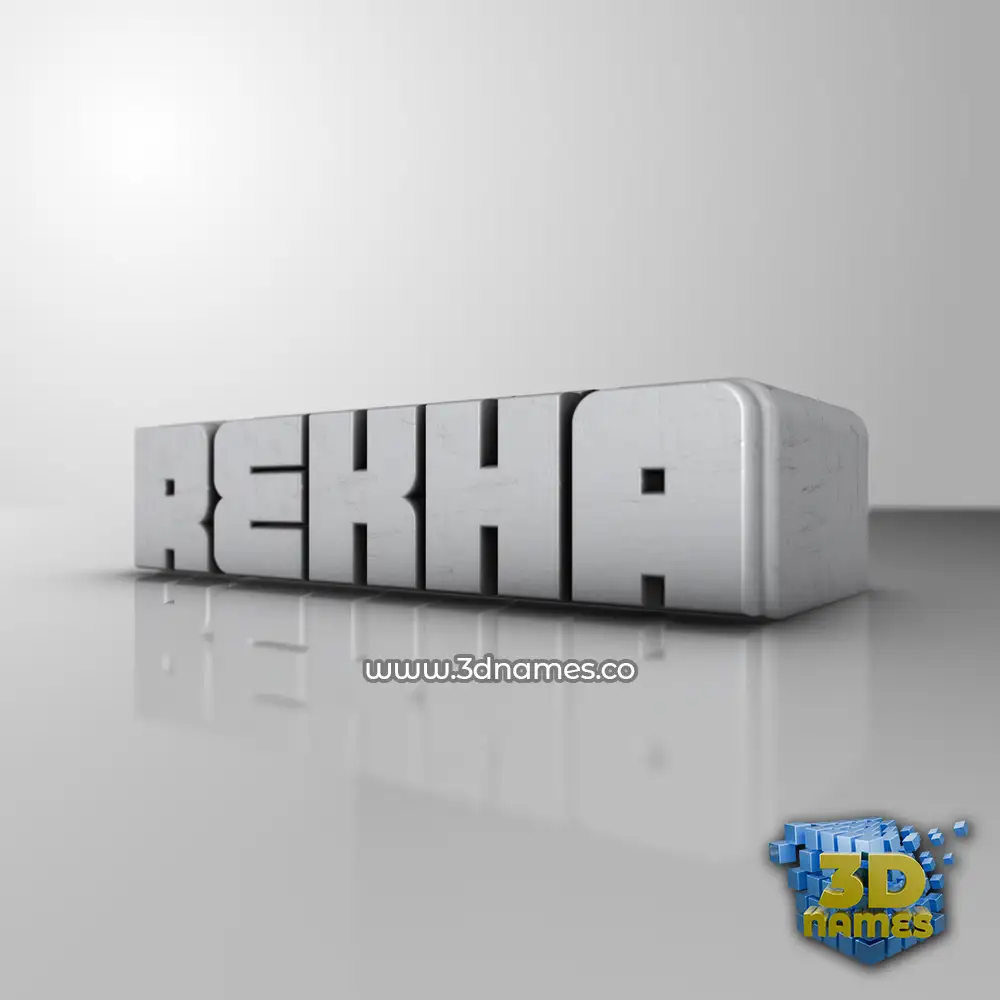 rekha in White Metro style - 3D name wallpaper