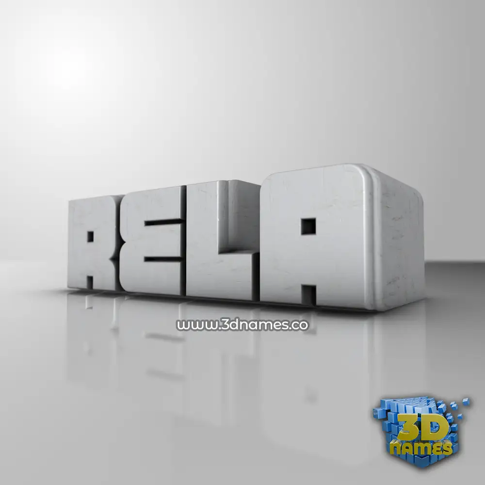 rela in White Metro style - 3D name wallpaper