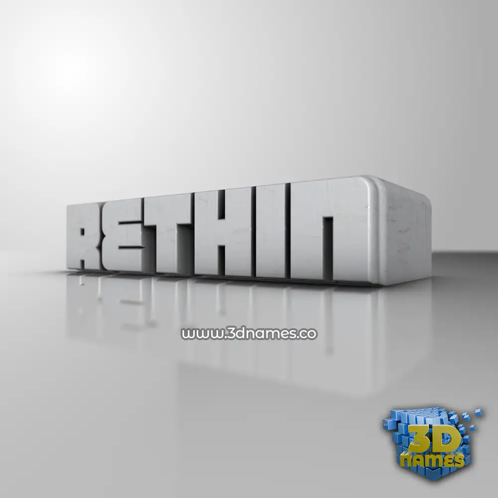 rethin in White Metro style - 3D name wallpaper