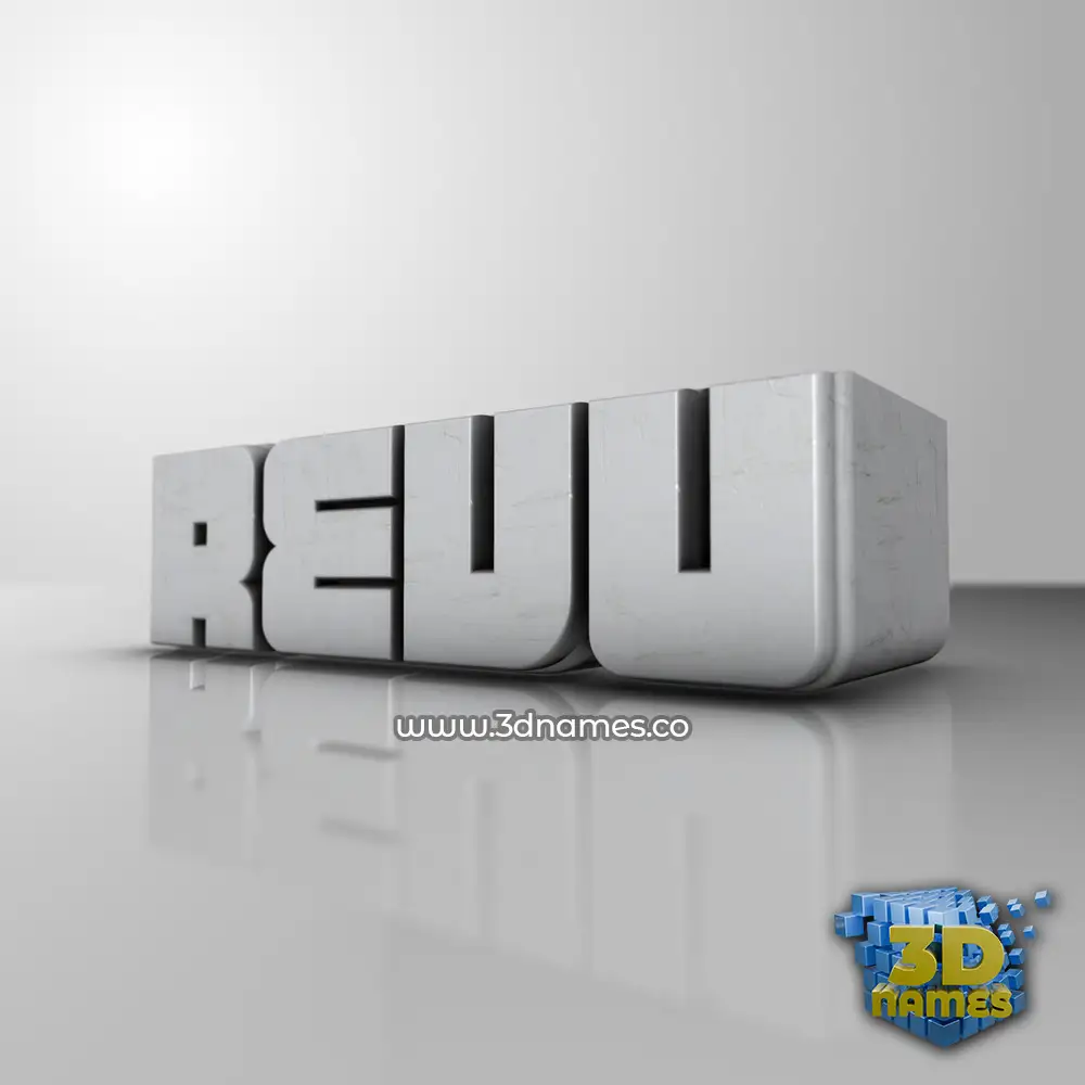 revu in White Metro style - 3D name wallpaper