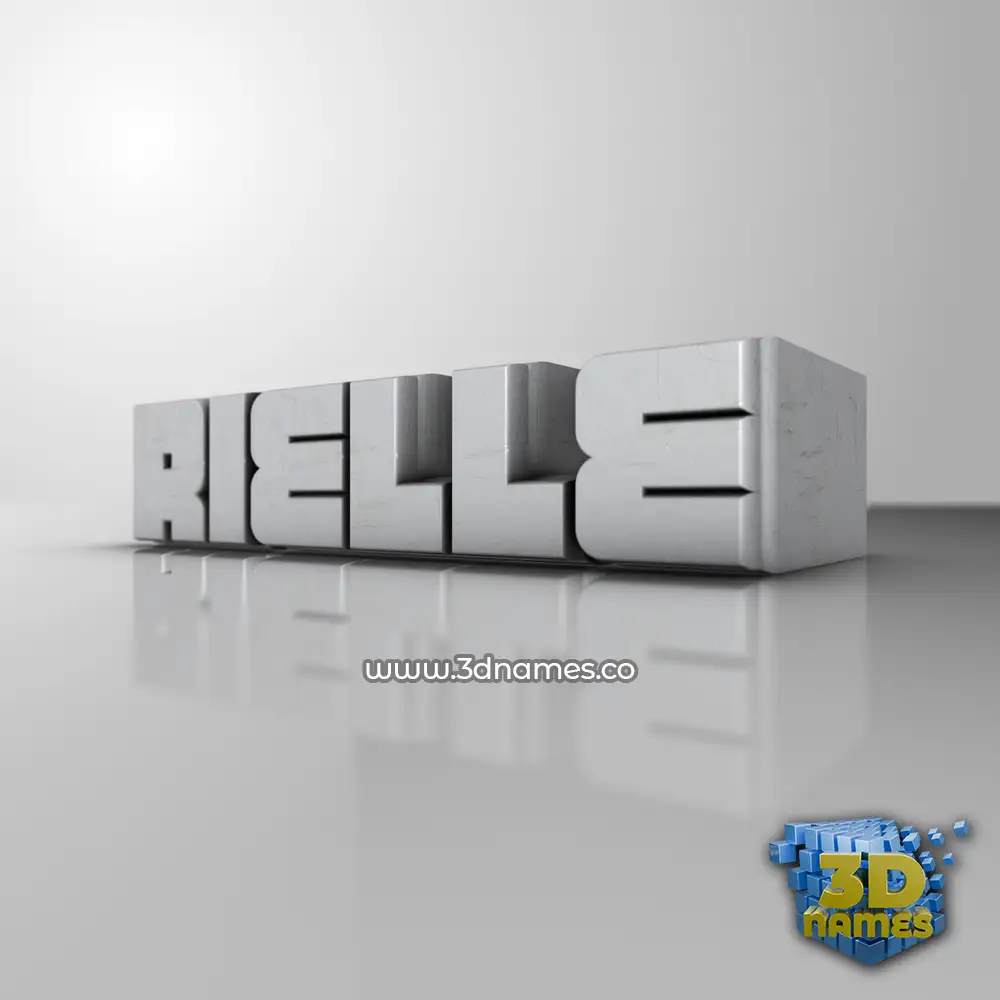 rielle in White Metro style - 3D name wallpaper
