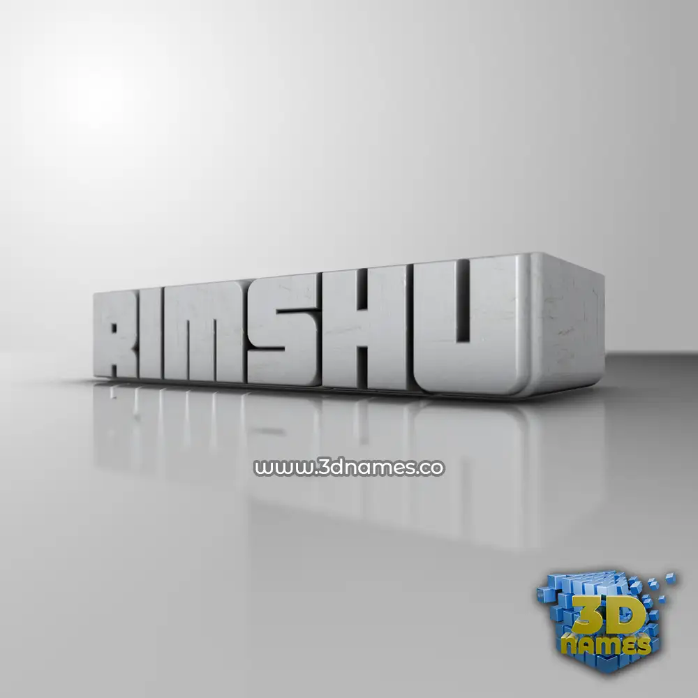 rimshu in White Metro style - 3D name wallpaper