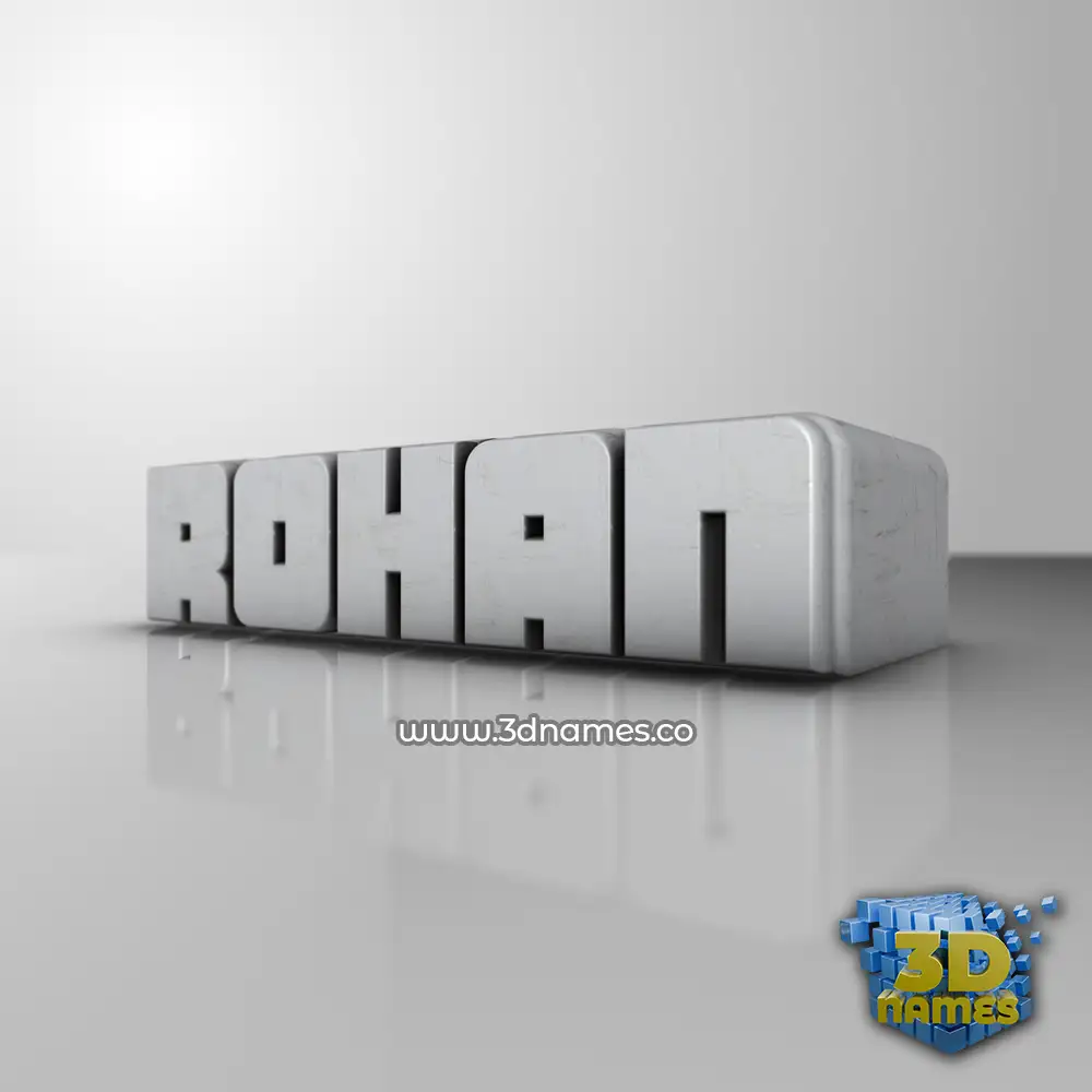 rohan in White Metro style - 3D name wallpaper